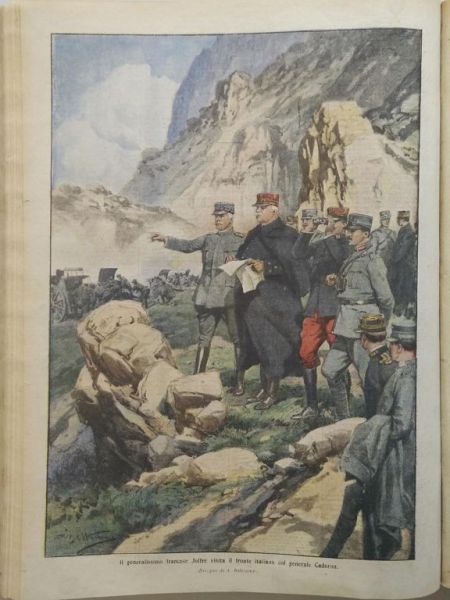 Il generalissimo francese Joffre visita il fronte italiano